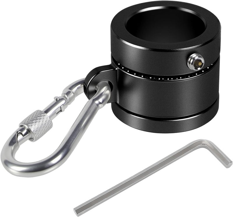 stufool Sleever Bar Lock Collar 7/8, Sleever Bar Lock Collar with Tethering Attachment Point for Tool Lanyard, Compatible 7/8 Bar (Black) - Image 1